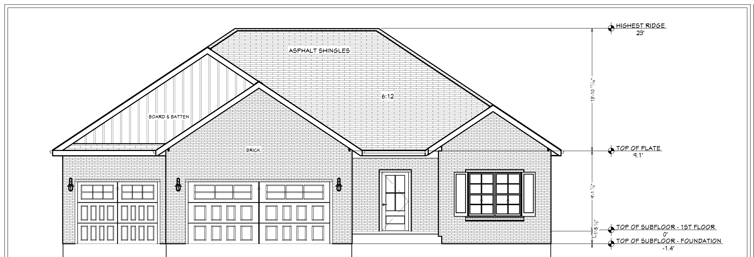 The Briercreek front elevation
