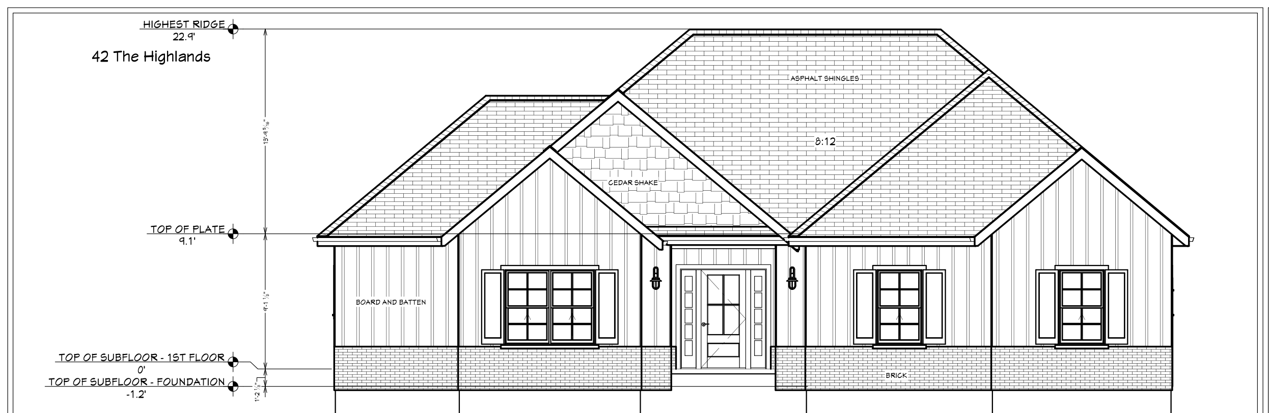 Dillon Cove front elevation