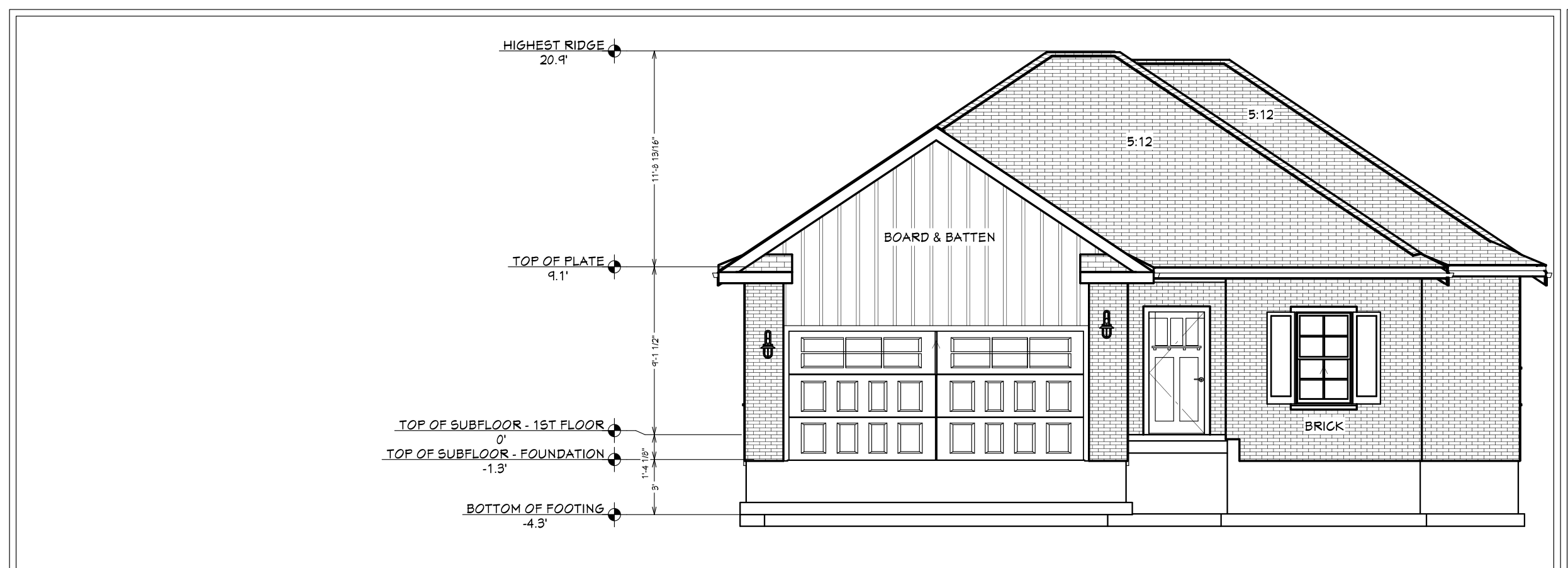 The Elmwood EXP front elevation