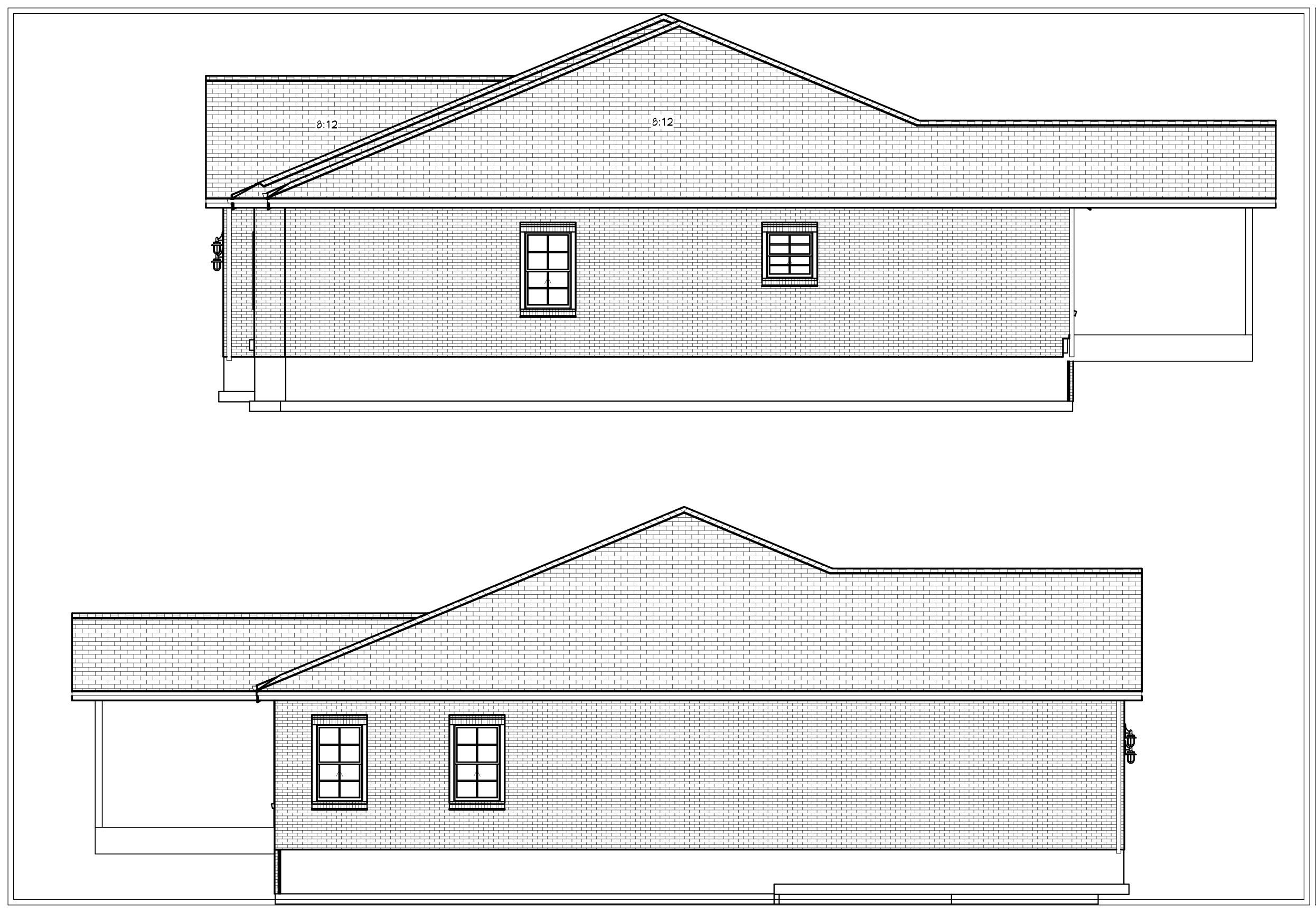 The Elmwood EXP side elevations